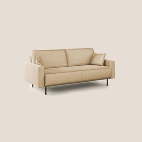 Arthur divano moderno in velluto morbido impermeabile T01 beige 170 cm