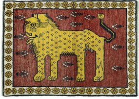 Gabbeh Tappeto persiano 140 x 100 Rosso (Iran) Annodato A Mano