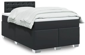 Giroletto A Molle Con Materasso Nero 120x200 Cm İn Similpelle /