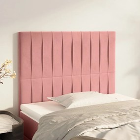 Testiere 2 Pz Rosa 100x5x78/88 Cm İn Velluto /