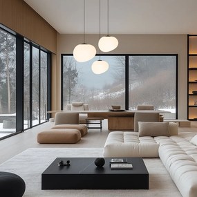 Lampadario bianco e nero ø 25 cm Stones – Candellux Lighting