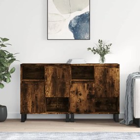 Credenze 2 Pz Rovere Fumo İn Legno Multistrato /