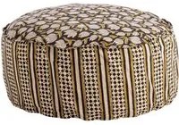 Pouf 65x25 cm Charme in Tessuto Nero