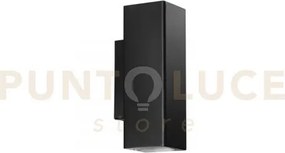 Applique a parete duduk quadrata nera 2 luci attacco gu10 mini 7x5x...