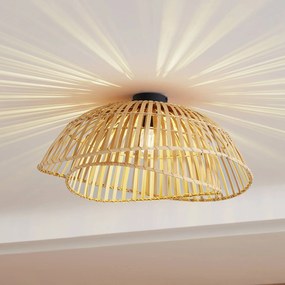Lampada a sospensione Ilajus Lindby, dimmerabile, Legno chiaro, Soggiorno / Sala da pranzo, bambù, Scandinavo, Lampada a sospensione