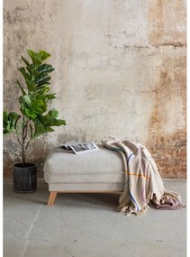 Poggiapiedi beige con rivestimento in velluto a coste Tori – Bonami Selection