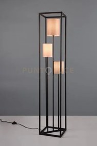 Ross piantana struttura metallo nero e 3 paralumi multicolor h. 153...