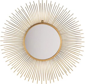 Specchio da parete tondo ø80 cm in color oro CILLY Beliani