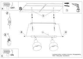 Sollux SL.1314 - Faretto ELBA 2xE27/15W/230V bianco