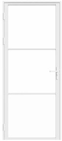 Blocco porta reversibile H204 x L73 cm in Alluminio e Vetro temperato Bianco  - MASERU