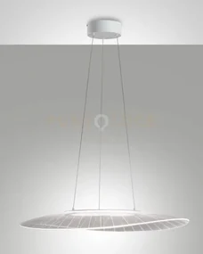 Vela sospensione bianca l.78x55cm. a led 3000k - 40w - 5400 lm dimm...
