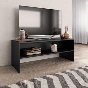 Mobile Porta TV Nero 100x40x40 cm in Legno Multistrato