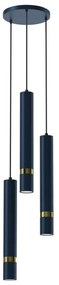 Brilagi - Lampadario a sospensione con filo POKER 3xGU10/25W/230V blu
