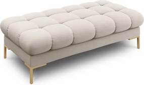 Panca Bali imbottita in velluto con gambe oro - L133cm