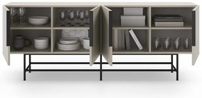 Cassettiera bassa crema 200x77,5 cm Eldia - Marckeric