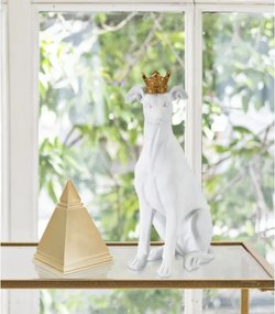 Cane Con Corona Bianco Cm 20X12,5X33