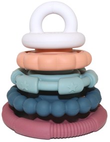 Piramide impilabile con massaggiagengive, colori terra