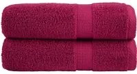 Asciugamani Premium 2 pz Bordeaux 50x100 cm 600gsm 100% Cotone 137209