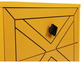 Comodino LUNA 55x50 cm giallo