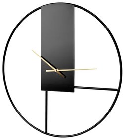 Orologio da parete Ø 50 cm 1xAA nero/oro