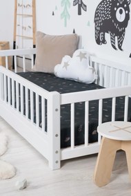 Letto basso per bambini Montessori Ourbaby - bianco - 140x70 cm