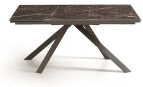Tavolo allungabile 240 cm piano grčs porcellanato NESTORE Marrone