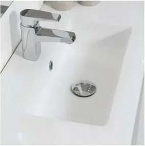 Mobile Bagno Sospeso 2 Ante Tortora L.80cm con Specchio