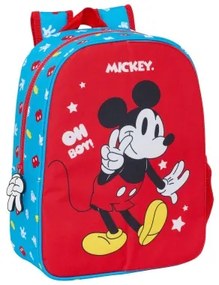 Zaino Scuola Mickey Mouse Clubhouse Fantastic Azzurro Rosso 26 x 34 x 11 cm