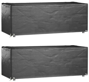 Copri Mobili Giardino 2pz 8 Occhielli 192x82x65cm Rettangolare /