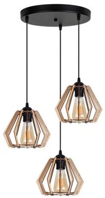 Lampadario su filo BERGO 3xE27/60W/230V bianco