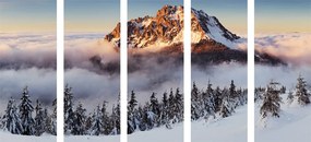 Quadri 5 pezzi – Rozsutec sotto la neve