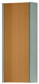 Pensile bagno Niwa laccato opaco verde timo con vetro senape, 1 anta apertura da sinistra P 17 x L 30 x H 78.5 cm