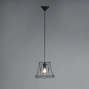 Lampada a sospensione retrò nera 25 cm - Granny Frame