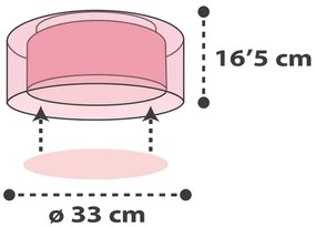 Dalber 41416S - Plafoniera per bambini CLOUDS 2xE27/60W/230V rosa