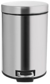 Cestino per rifiuti con piedini in acciaio inox in argento lucido 3 l - Orion