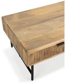 Tavolino da salotto di colore naturale in mango massiccio 60x120 cm Mundra – MOME