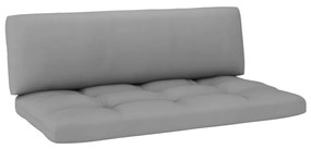 Set divani in pallet con cuscini 6 pz in pino impregnato grigio