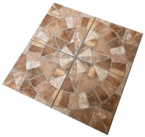 Pavimento grès fine porcellanato smaltato 34 x 34 cm Ceramiche San Nicola serie Ventaglio Pavé Gubbio