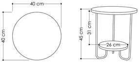 Tavolino CORRO 45x40 cm marrone