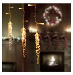 Tenda luminosa natalizia da esterno 180 LED 3,5x0,7 m IP44 bianco caldo