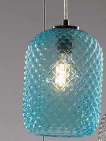 Lampadario a sospensione ashford ovale turchese 1 luce attacco e27 ...