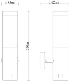 Globo 34070 - Applique da esterno JAICY 1xE27/15W/230V IP44