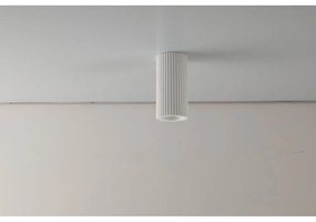Plafoniera Rotonda GU10 e GU5.3 in Gesso Pitturabile Ø70x140mm Materiale Gesso