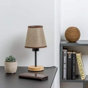 Brilagi - Lampada da tavolo NUBILA WOOD 1xE27/25W/230V quercia/marrone