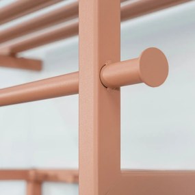 Attaccapanni da parete color salmone in metallo con scaffale 76 cm Rizzoli – Spinder Design