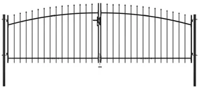 Cancello Doppio Con Punte A Lancia 400x150 Cm /