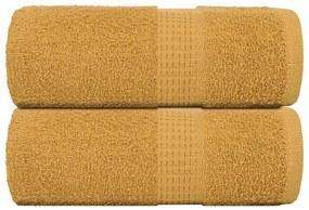 Asciugamani Ospiti 2 Pz Oro 30x50 Cm 360 G/m² 100% Cotone /