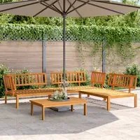 Set Divano Pallet da Giardino 4 pz in Legno Massello di Acacia 3209436