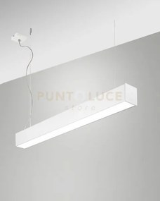 Turner sospensione bianca 29w 3000k 3470lm opale ip40 100cm