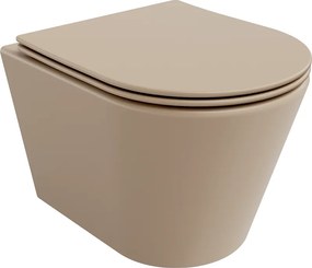 Mexen Rico wc bowl Rimless con sedile a chiusura rallentata slim, duroplast, cappuccino opaco - 30724064
